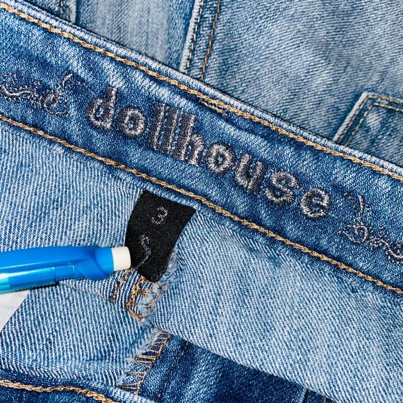 Dollhouse Blue Jean Shorts with Embroidery - Picture 8 of 8